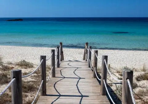 Boardwalk leading to the beach