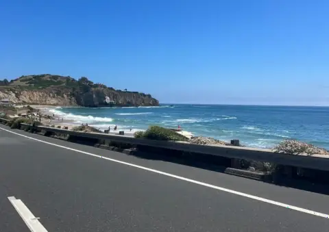 Coastal road beside the sea